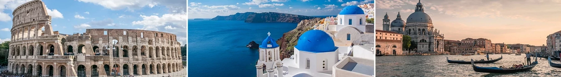 Venice, Rome, Santorini & Athens – 9 Nights Escape
